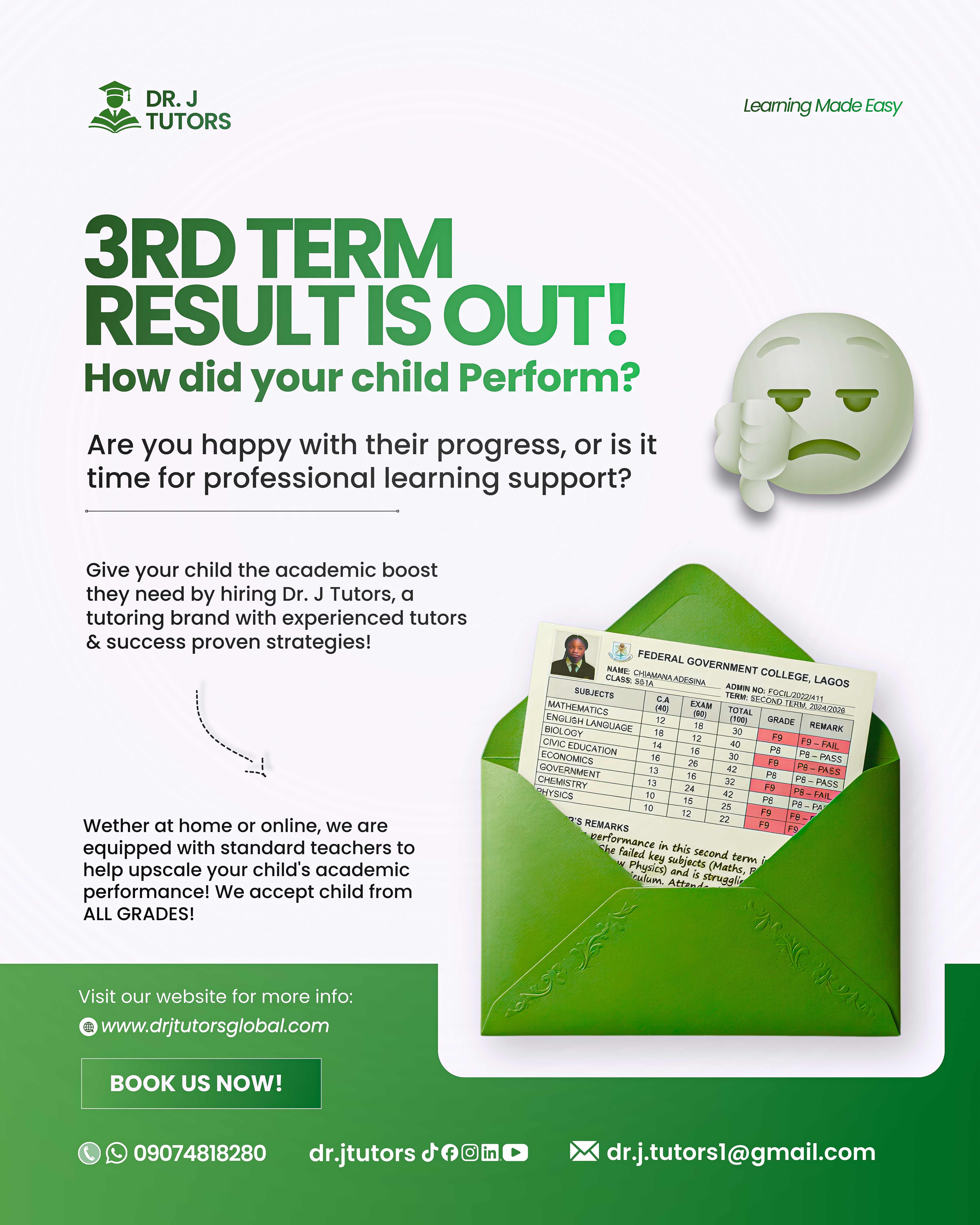 3rd Term Result Support Flyer