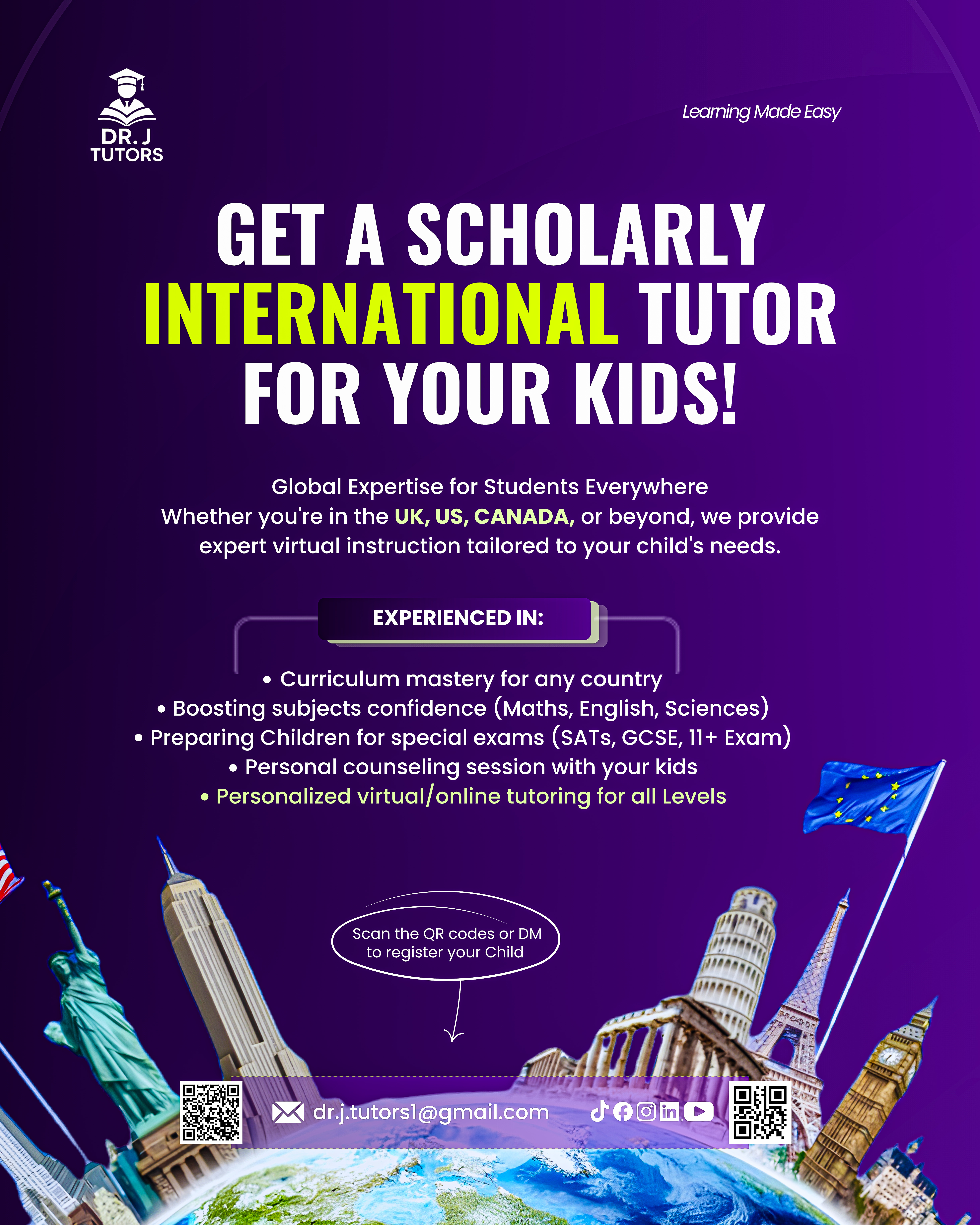Scholarly International Tutor Flyer